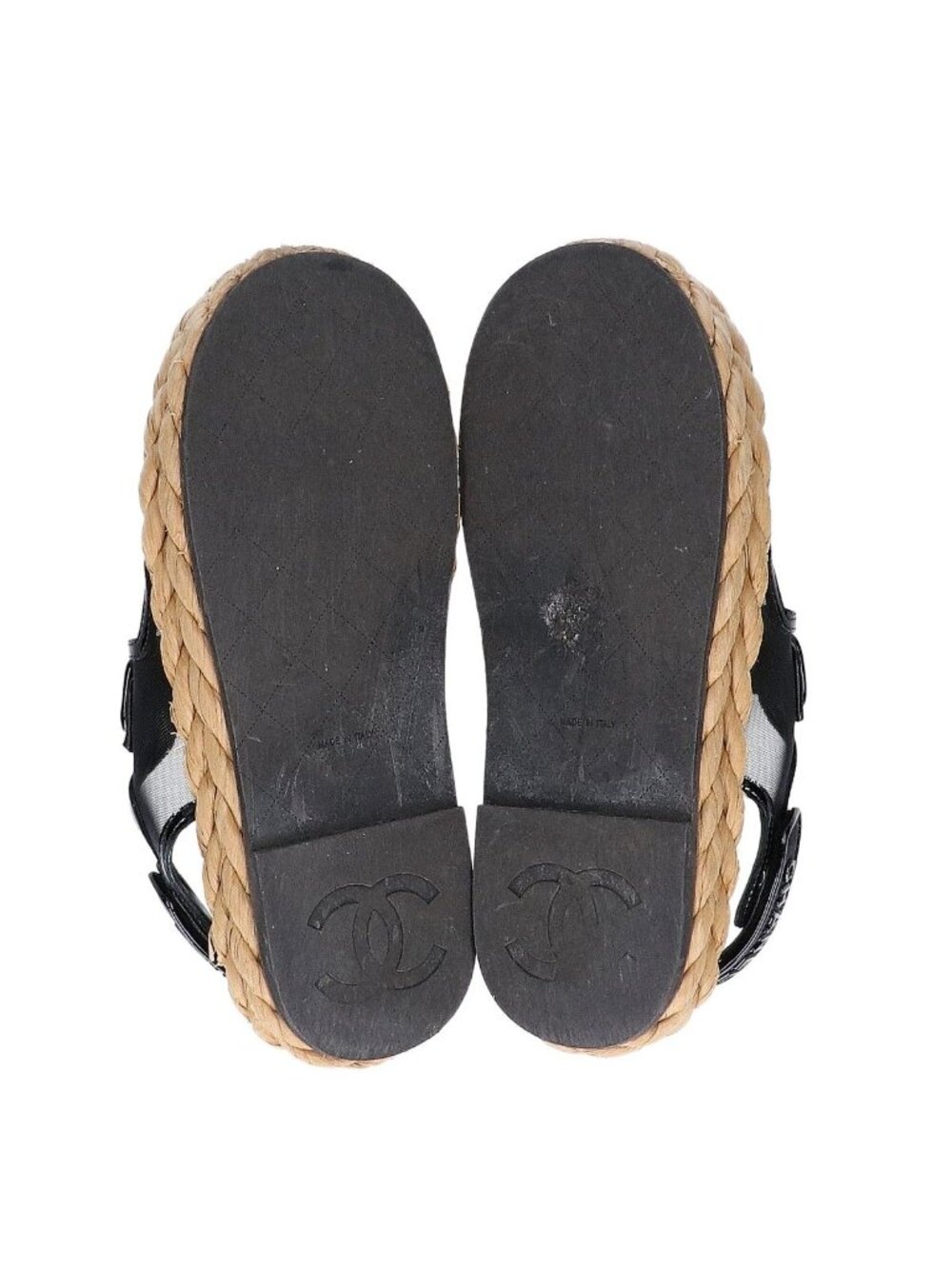 Chanel CC Logo Mesh Sandals - Picture 6 of 7